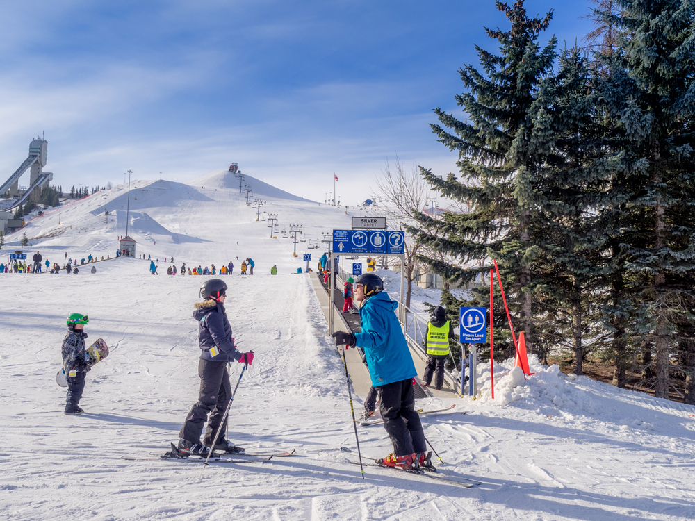 things to do in calgary in winter - skiing at the many ski slopes near Calgary