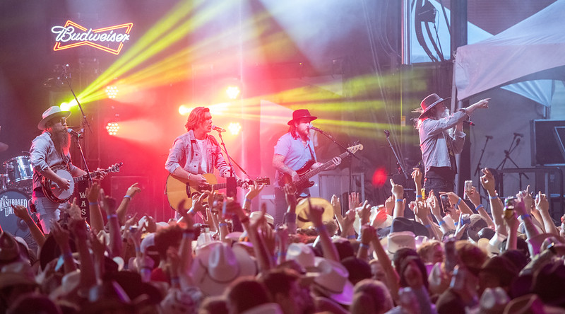 Band playing during Calgary Stampede 2021