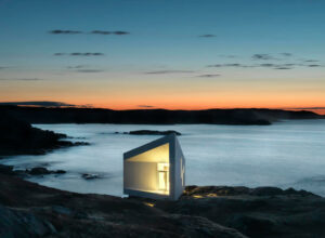 Fogo Island Inn at dusk