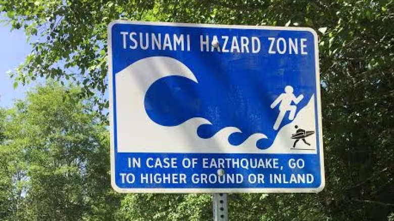 Tsunami Hazard zone in Tofino