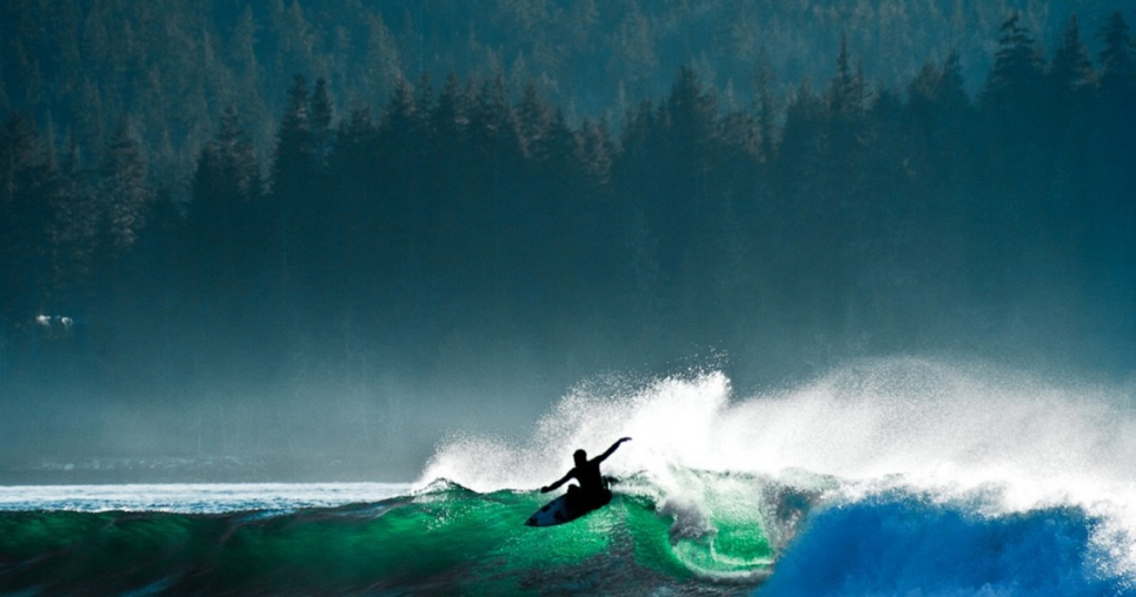 Surfing in Tofino