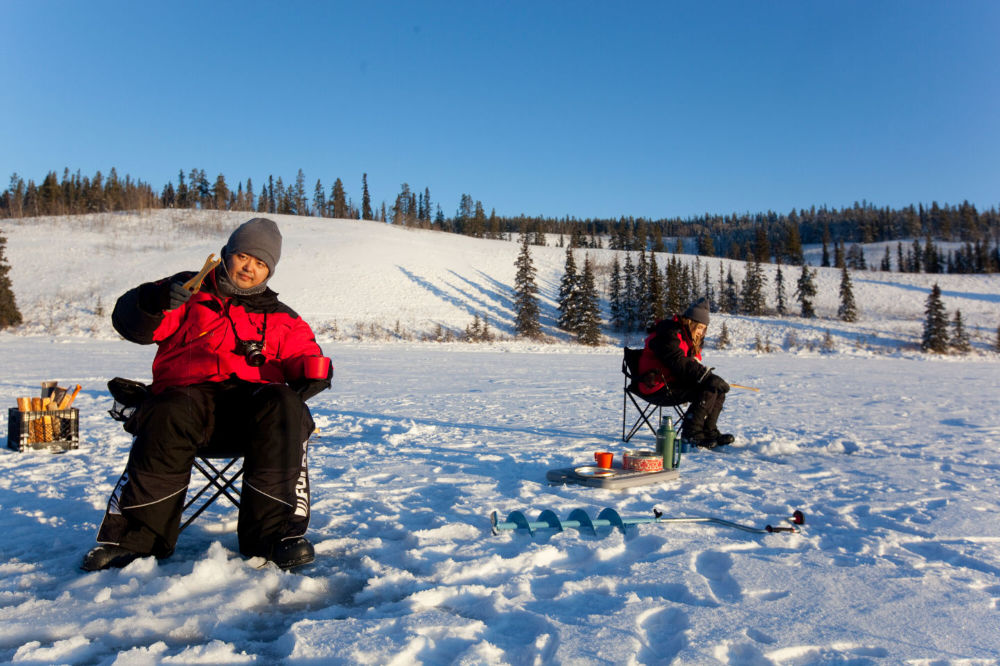 Ice Fishing in Whitehorse, Yukon