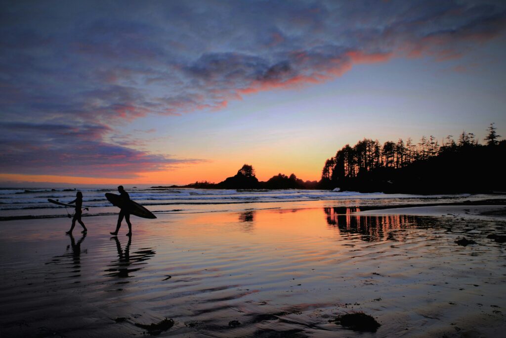 Surfing in Tofino